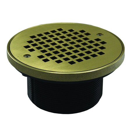 Jones Stephens 4in ABS Spud with 6-1/8in Nickel Bronze Strainer and Grout Ring D57409